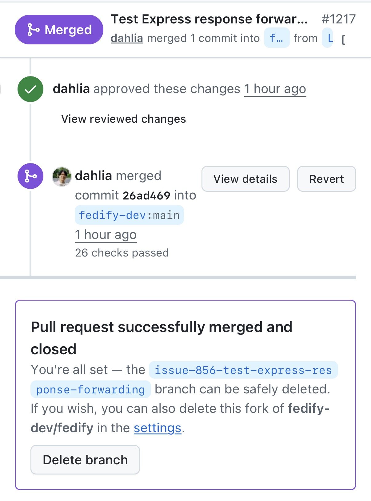 Fedify Issue #856 approved